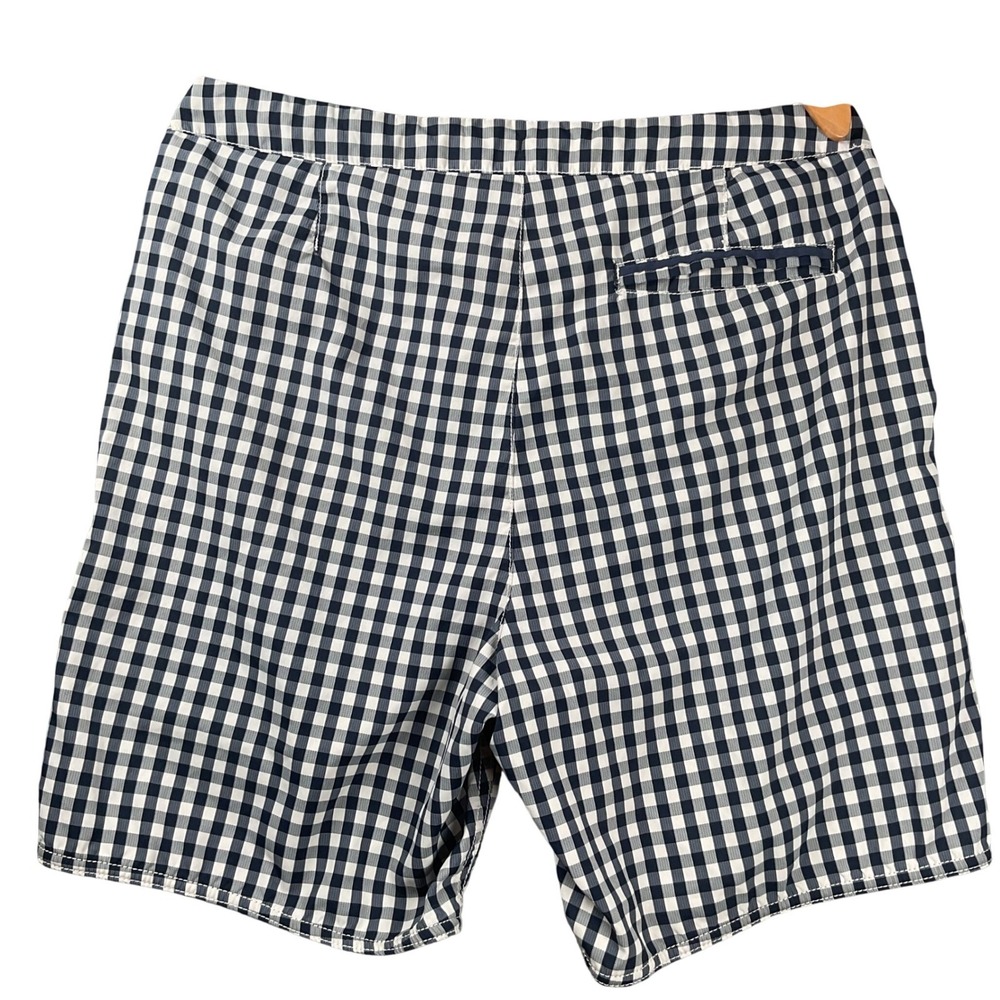 Tommy Bahama Relax Swim Trunks Mens 32 Navy Blue Gingham Board Shorts - Picture 2 of 8